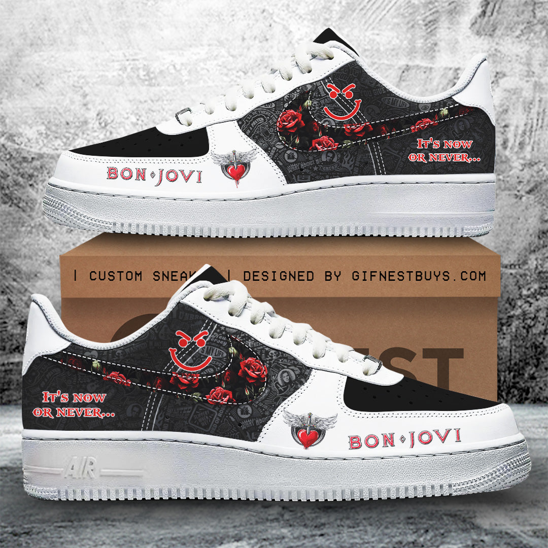 Ideafootwear Bon Jovi Air Low-Top Sneakers Shoes For Men And Women 6