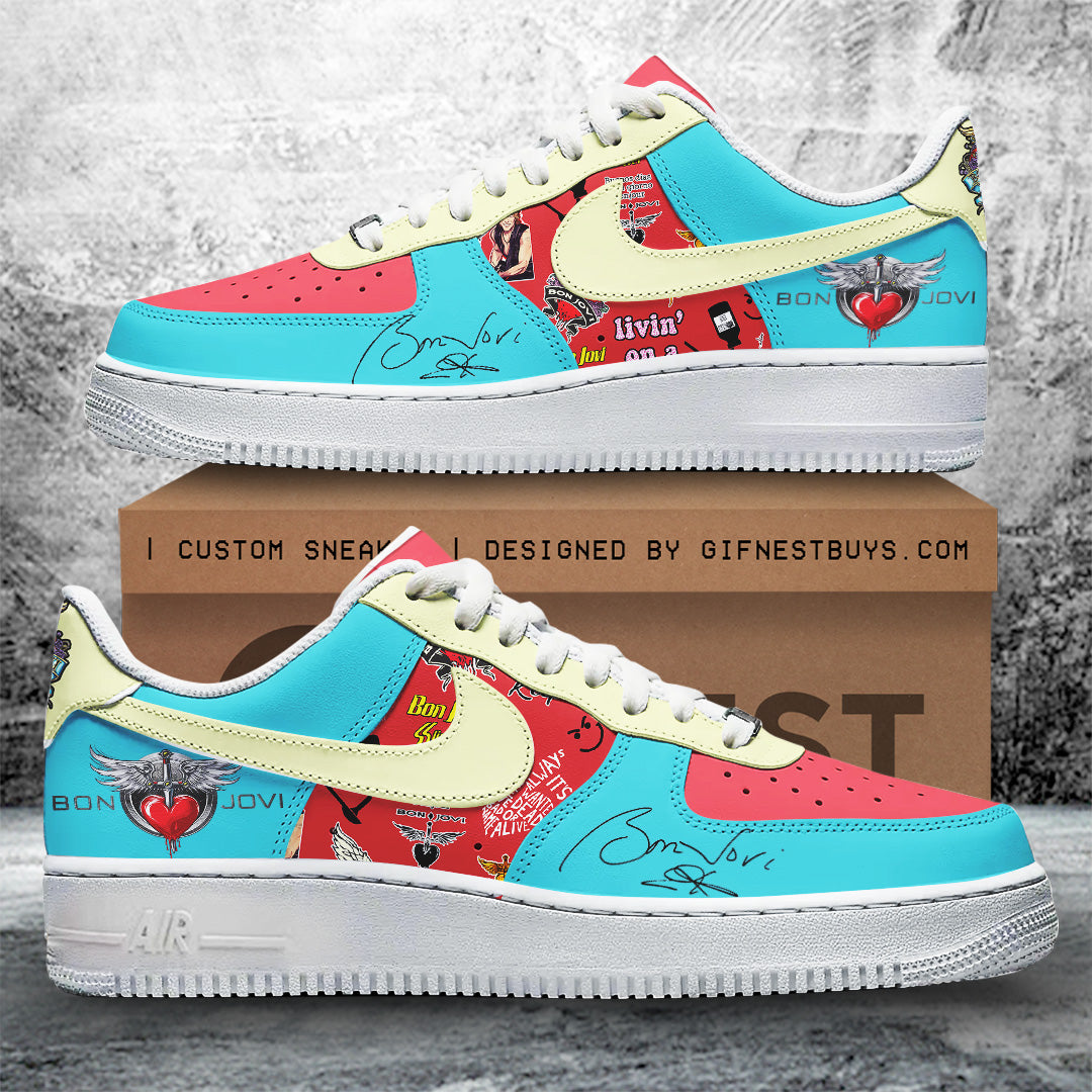 Ideafootwear Bon Jovi Air Low-Top Sneakers Shoes For Men And Women 5