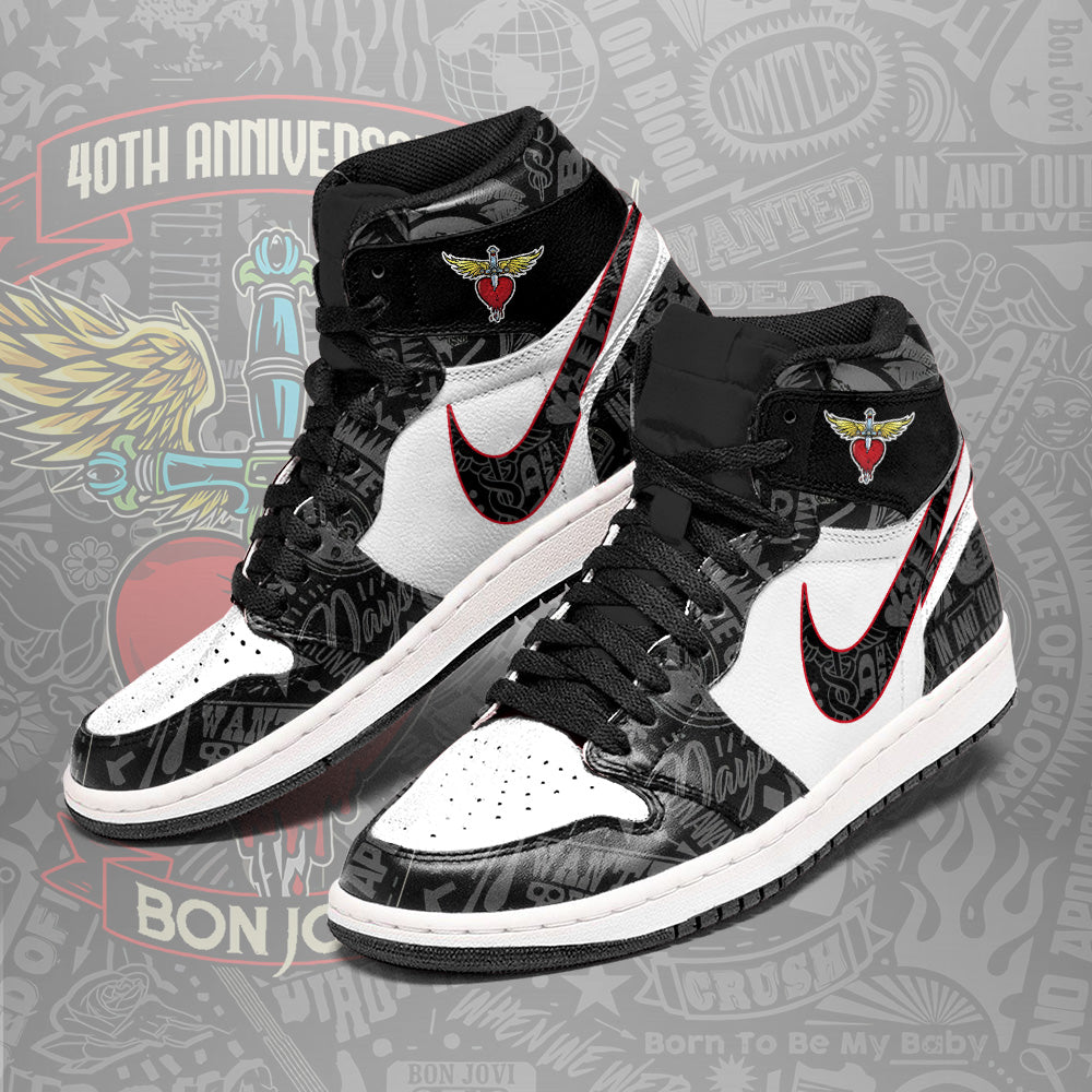 Ideafootwear Bon Jovi AJ1 High Sneakers Shoes For Men And Women 3