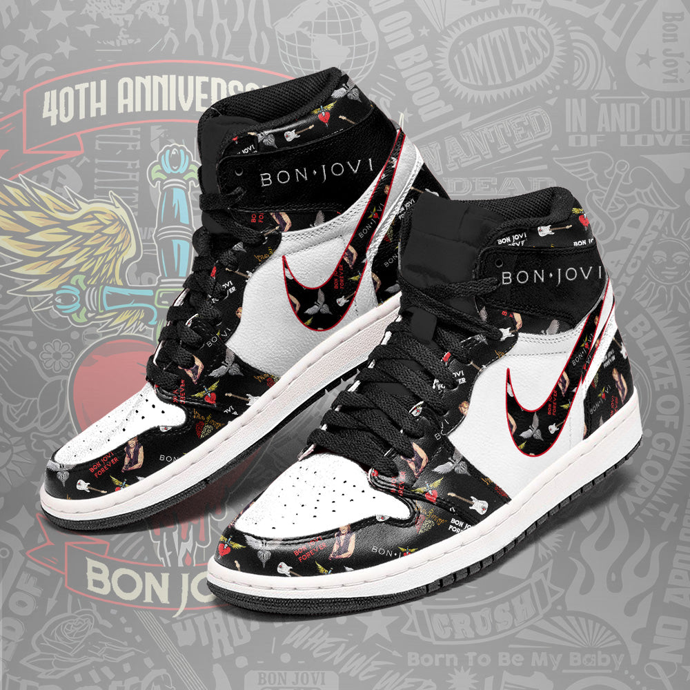 Ideafootwear Bon Jovi AJ1 High Sneakers Shoes For Men And Women 8