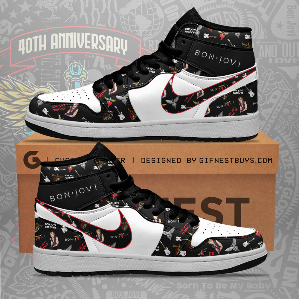 Ideafootwear Bon Jovi AJ1 High Sneakers Shoes For Men And Women 8