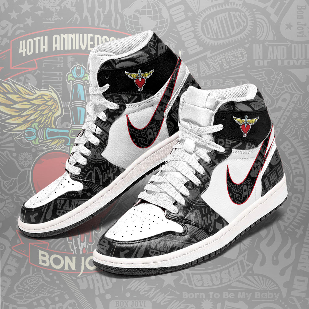 Ideafootwear Bon Jovi AJ1 High Sneakers Shoes For Men And Women 1