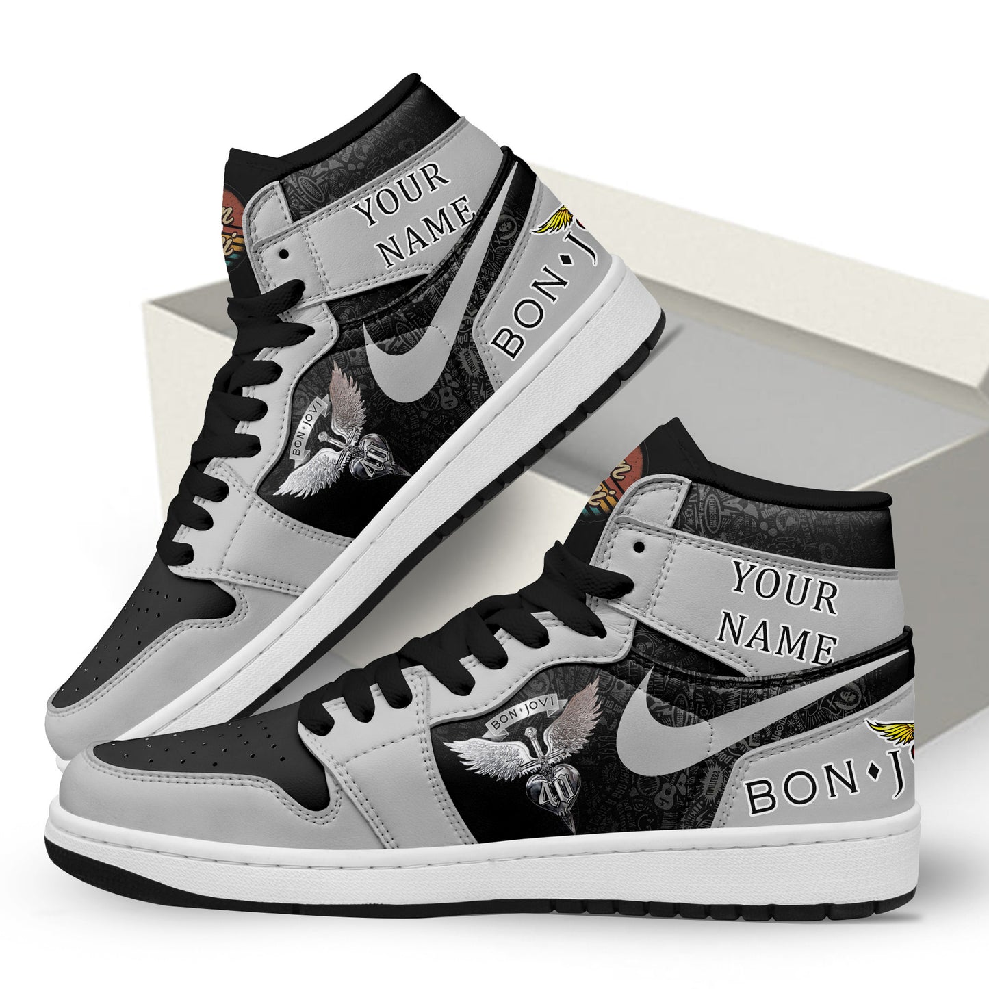 Ideafootwear Bon Jovi AJ1 High Sneakers Shoes For Men And Women 16