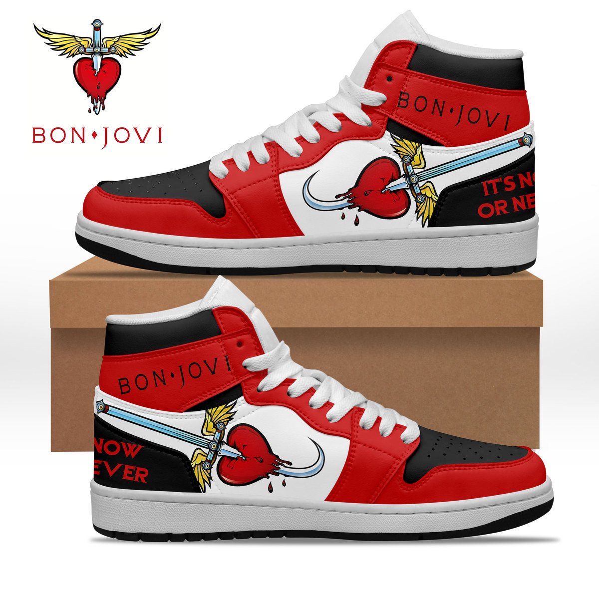 Ideafootwear Bon Jovi AJ1 High Sneakers Shoes For Men And Women 14