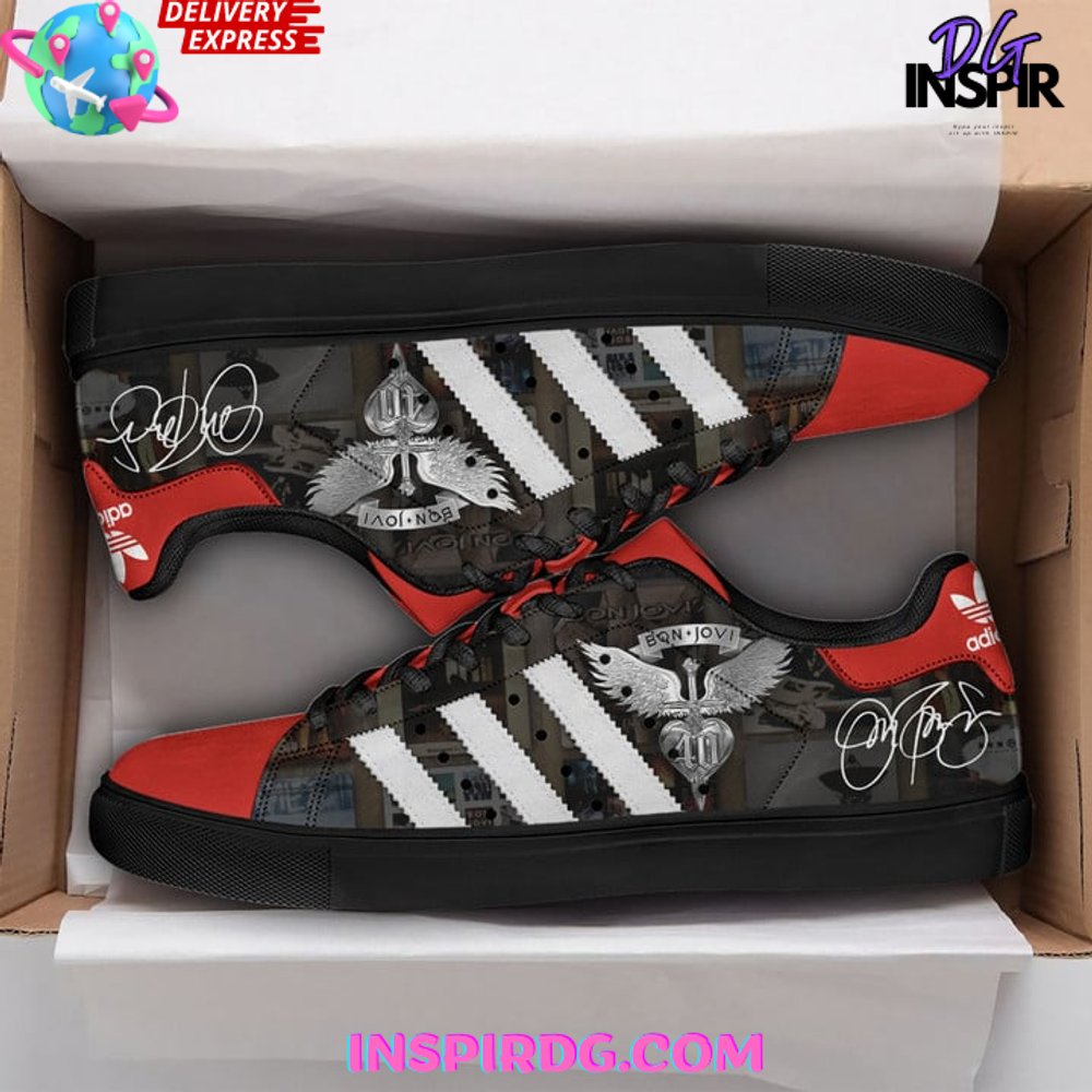 Ideafootwear Bon Jovi Skate Stan Shoes Sneakes For Men And Women 6