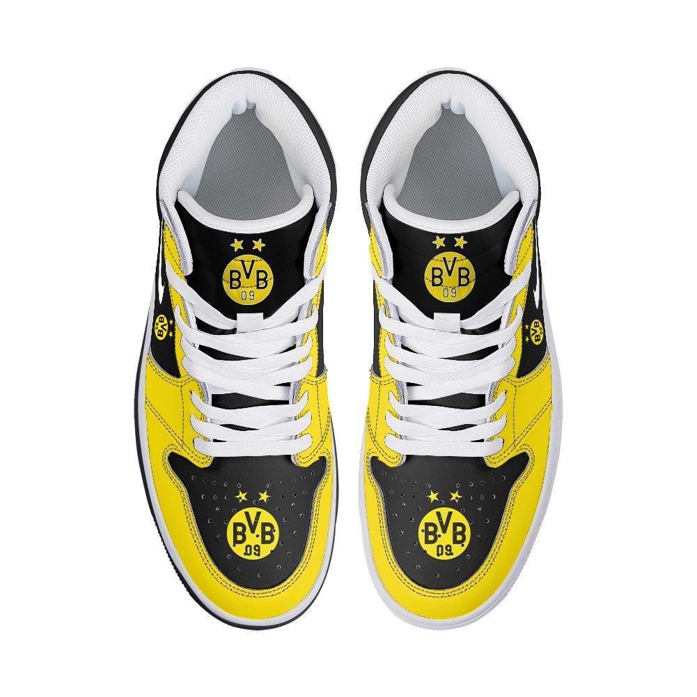Ideafootwear Borussia Dortmund AJ1 High Sneakers Shoes For Men And Women 1