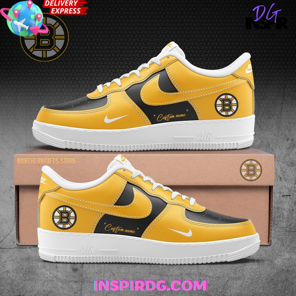 Ideafootwear Boston Bruins Air Low-Top Sneakers Shoes For Men And Women 1