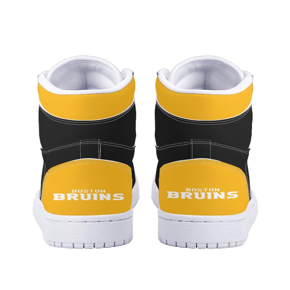 Ideafootwear Boston Bruins AJ1 High Sneakers Shoes For Men And Women 8