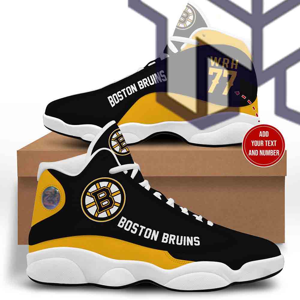 Ideafootwear Boston Bruins AJ13 Sneakers Shoes For Men And Women 1
