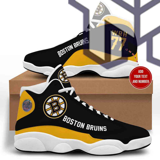 Ideafootwear Boston Bruins AJ13 Sneakers Shoes For Men And Women 1