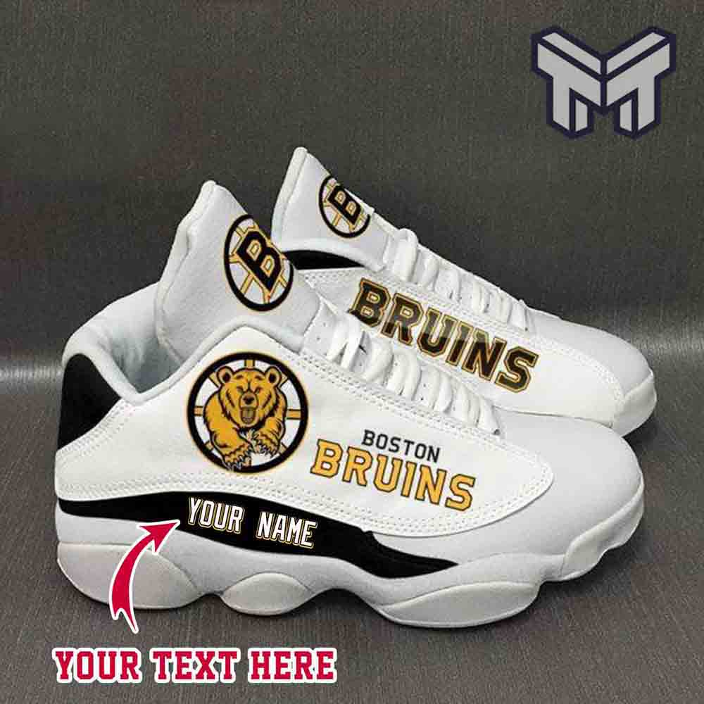 Ideafootwear Boston Bruins AJ13 Sneakers Shoes For Men And Women 2
