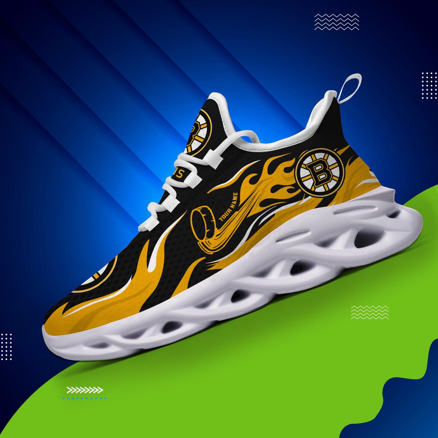 Ideafootwear Boston Bruins Max Soul Shoes Sneakers For Men And Women 4