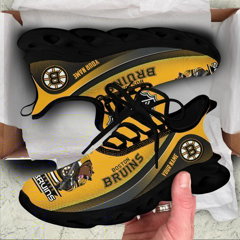 Ideafootwear Boston Bruins Max Soul Shoes Sneakers For Men And Women 3