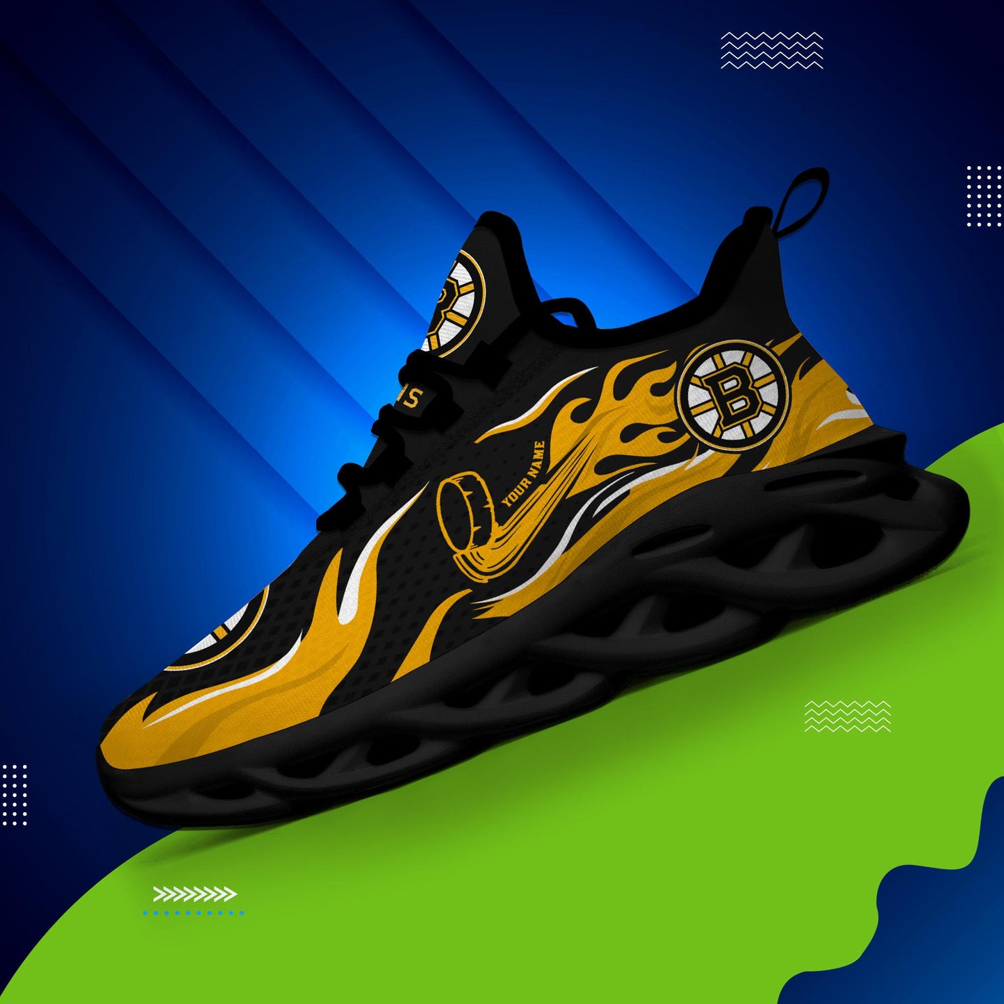 Ideafootwear Boston Bruins Max Soul Shoes Sneakers For Men And Women 4