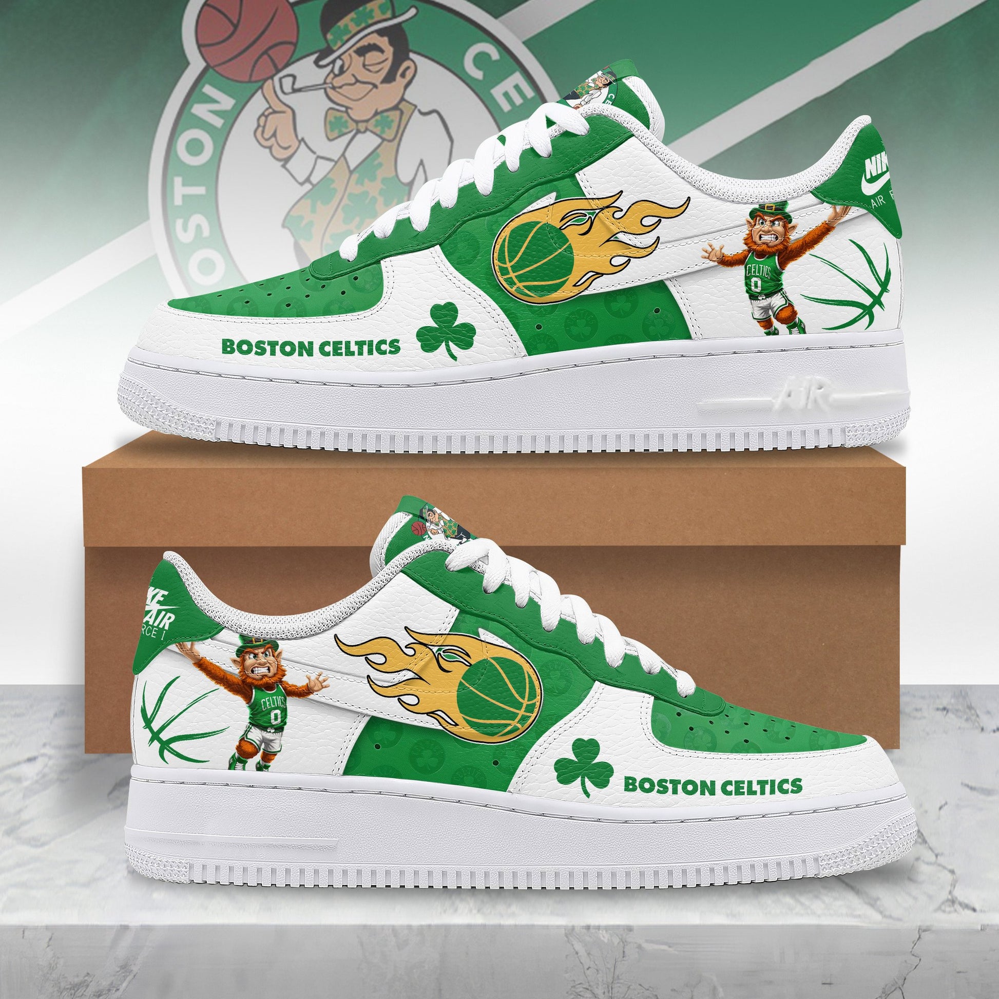 Ideafootwear Boston Celtics Air Low-Top Sneakers Shoes For Men And Women 5