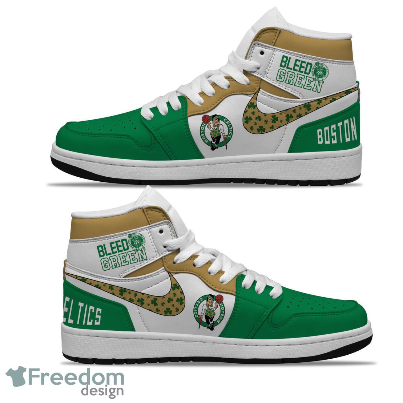 Ideafootwear Boston Celtics AJ1 High Sneakers Shoes For Men And Women 18
