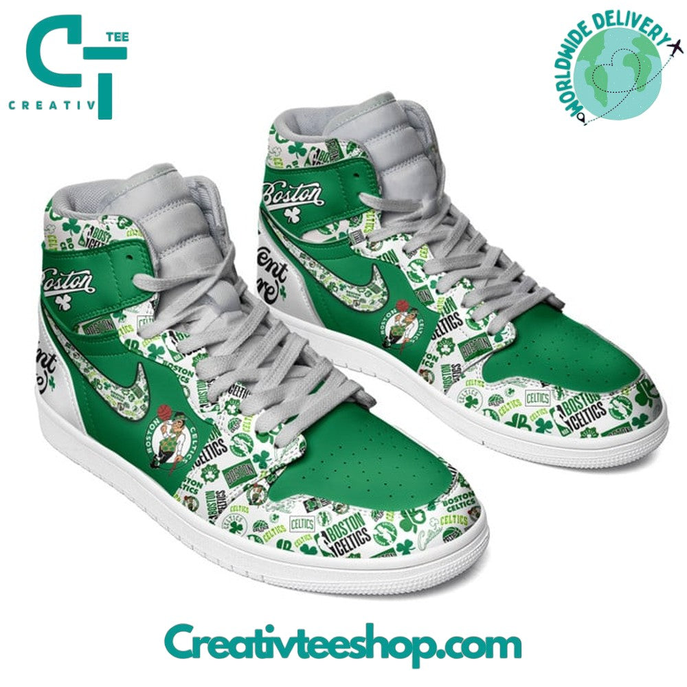 Ideafootwear Boston Celtics AJ1 High Sneakers Shoes For Men And Women 14