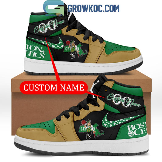 Ideafootwear Boston Celtics AJ1 High Sneakers Shoes For Men And Women 11