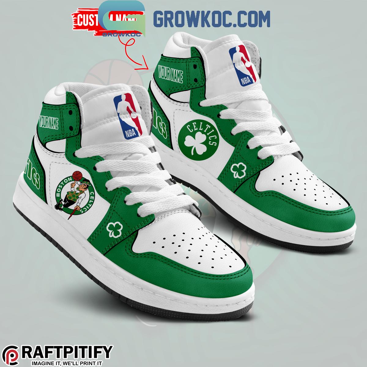 Ideafootwear Boston Celtics AJ1 High Sneakers Shoes For Men And Women 12