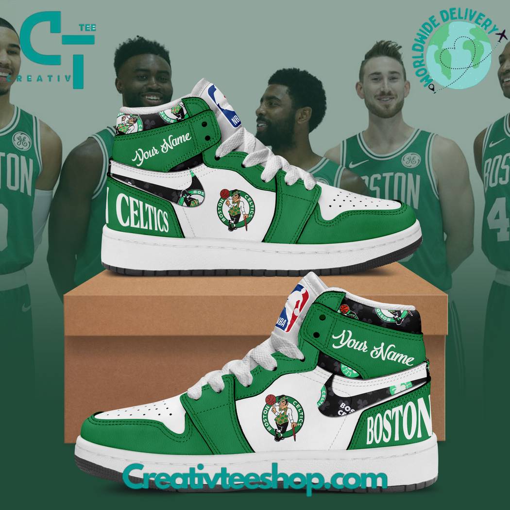 Ideafootwear Boston Celtics AJ1 High Sneakers Shoes For Men And Women 5