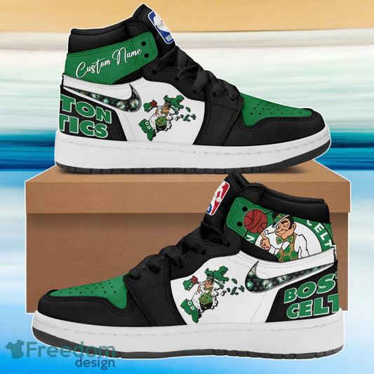 Ideafootwear Boston Celtics AJ1 High Sneakers Shoes For Men And Women 2