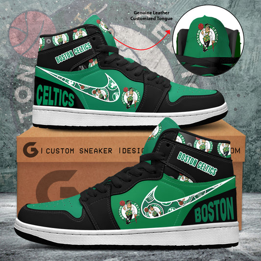 Ideafootwear Boston Celtics AJ1 High Sneakers Shoes For Men And Women 8