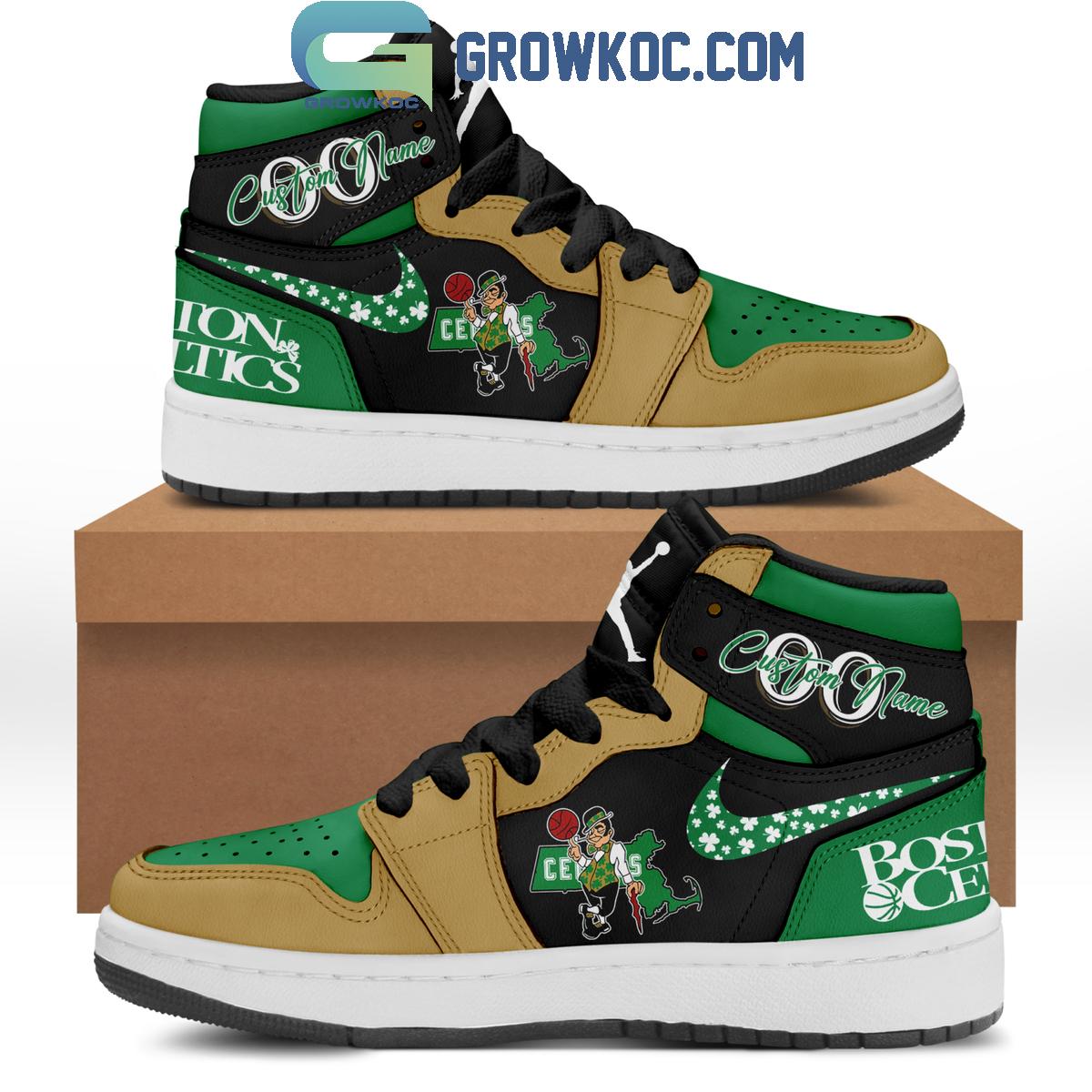 Ideafootwear Boston Celtics AJ1 High Sneakers Shoes For Men And Women 11