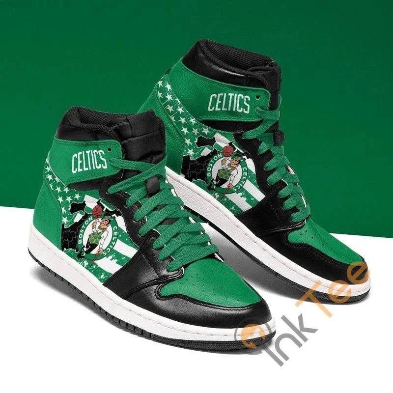 Ideafootwear Boston Celtics NBA AJ1 High Sneakers Shoes For Men And Women 12