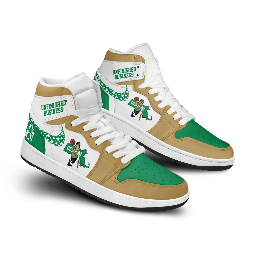 Ideafootwear Boston Celtics AJ1 High Sneakers Shoes For Men And Women 19