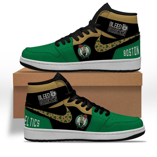 Ideafootwear Boston Celtics AJ1 High Sneakers Shoes For Men And Women 25