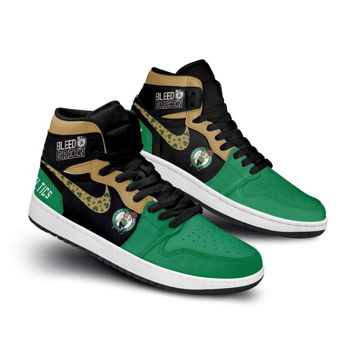Ideafootwear Boston Celtics AJ1 High Sneakers Shoes For Men And Women 25