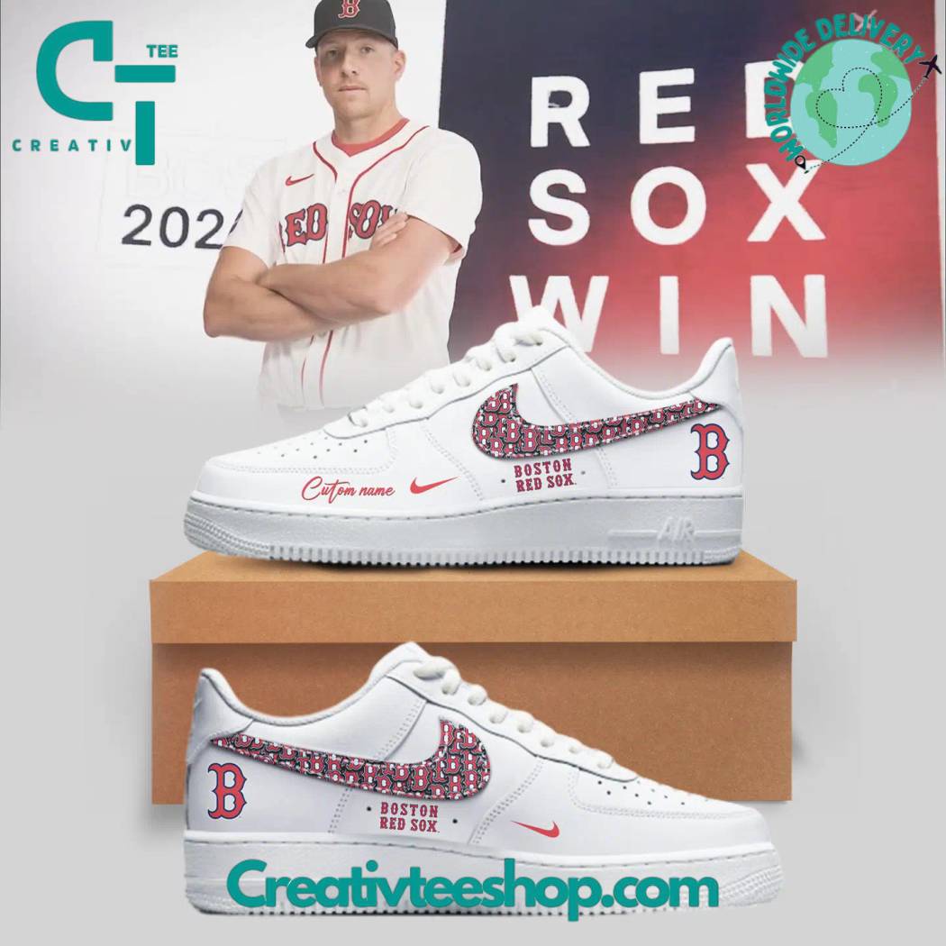 Ideafootwear Boston Red Sox Air Low-Top Sneakers Shoes For Men And Women 1