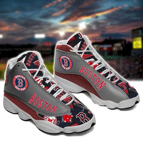Ideafootwear Boston Red Sox AJ13 Sneakers Shoes For Men And Women 3