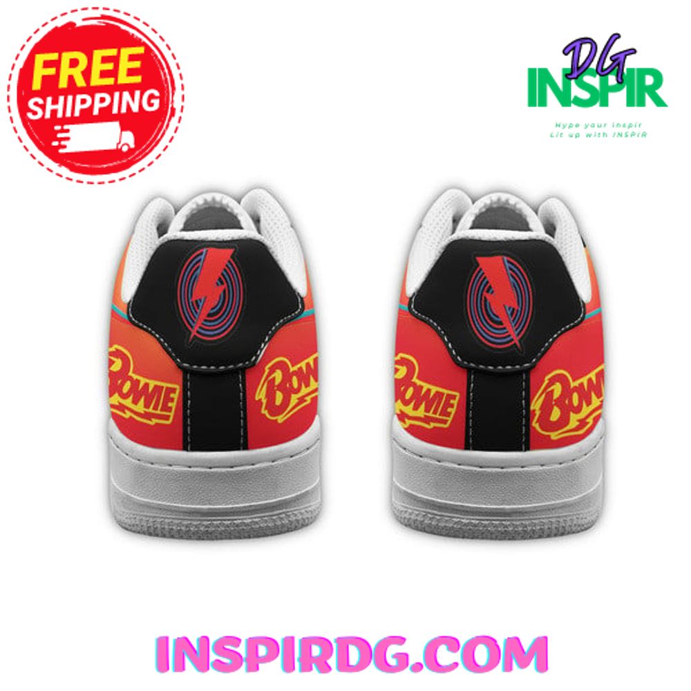 Ideafootwear Bowie Star Orange Air Low-Top Sneakers Shoes For Men And Women 2