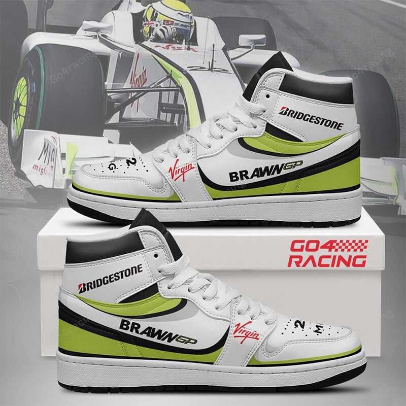 Ideafootwear Brawn GP Formula AJ1 High Sneakers Shoes For Men And Women 2