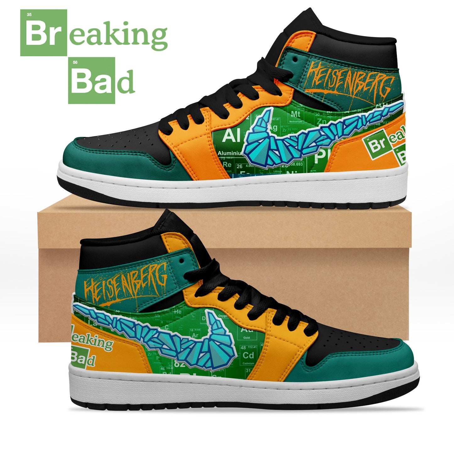 Ideafootwear Breaking Bad AJ1 High Sneakers Shoes For Men And Women 4