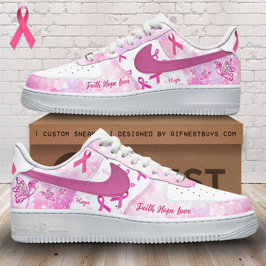 Ideafootwear Breast Cancer Awareness Air Low-Top Sneakers Shoes For Men And Women 1