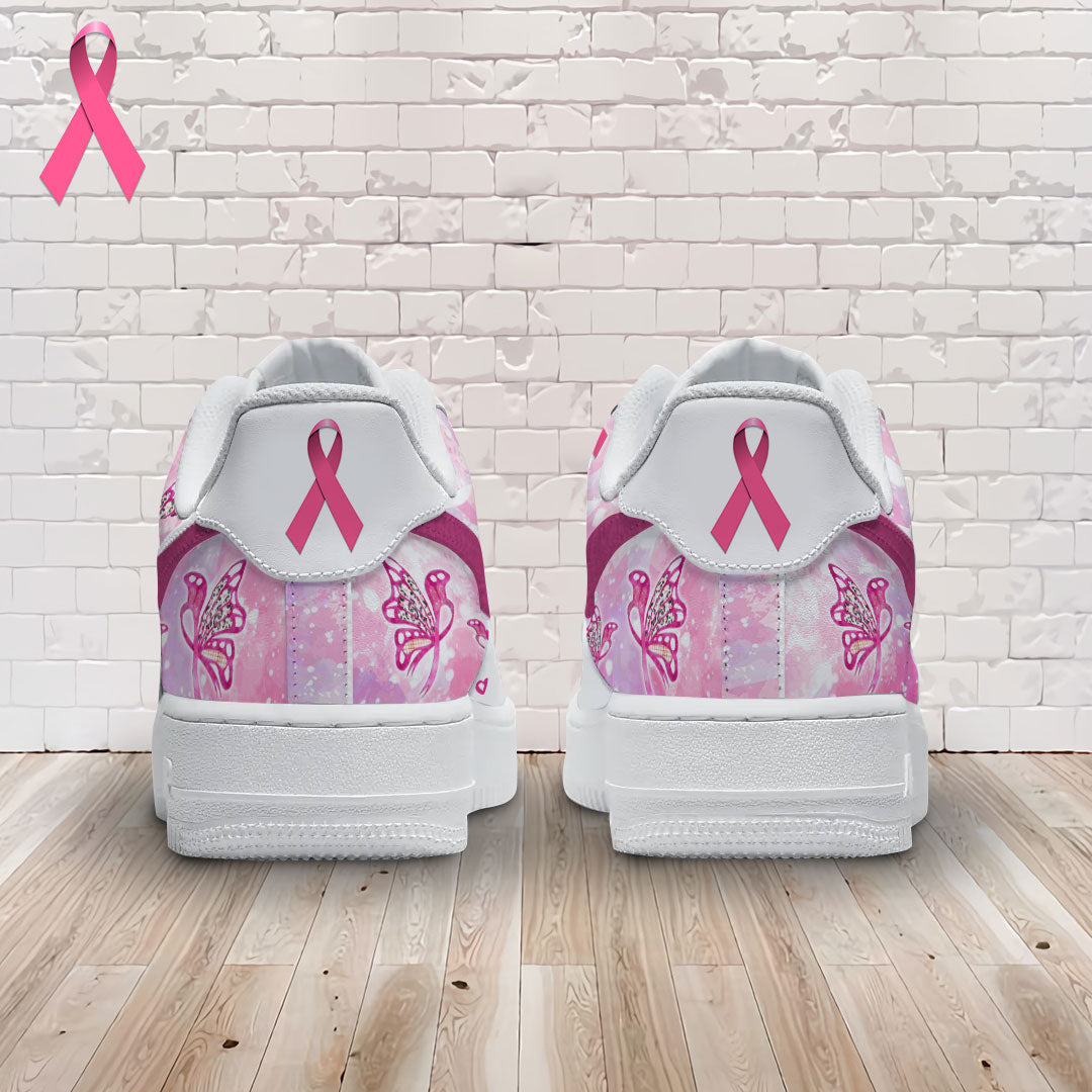 Ideafootwear Breast Cancer Awareness Air Low-Top Sneakers Shoes For Men And Women 1