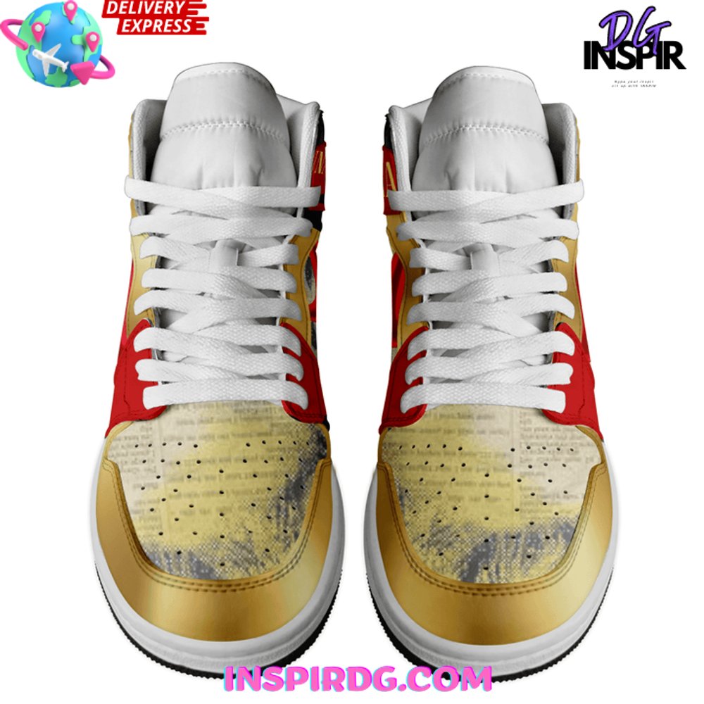 Ideafootwear Bridgeton Bee White AJ1 High Sneakers Shoes For Men And Women 1