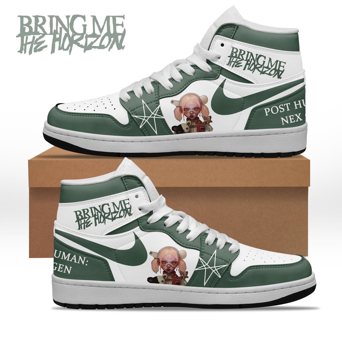 Ideafootwear Bring Me The Horizon AJ1 High Sneakers Shoes For Men And Women 9