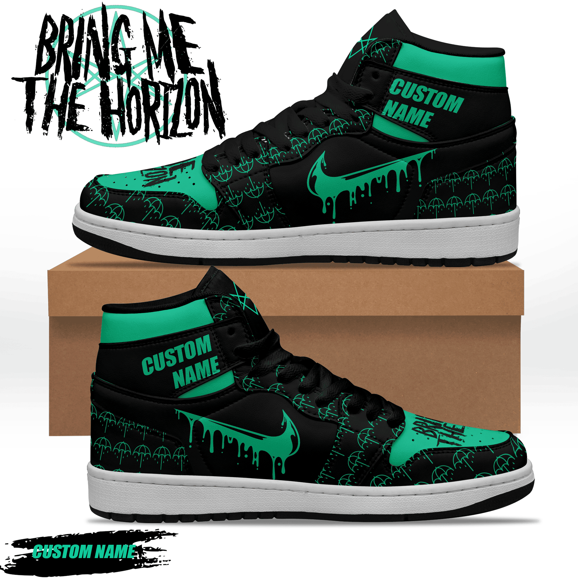 Ideafootwear Bring Me The Horizon AJ1 High Sneakers Shoes For Men And Women 12