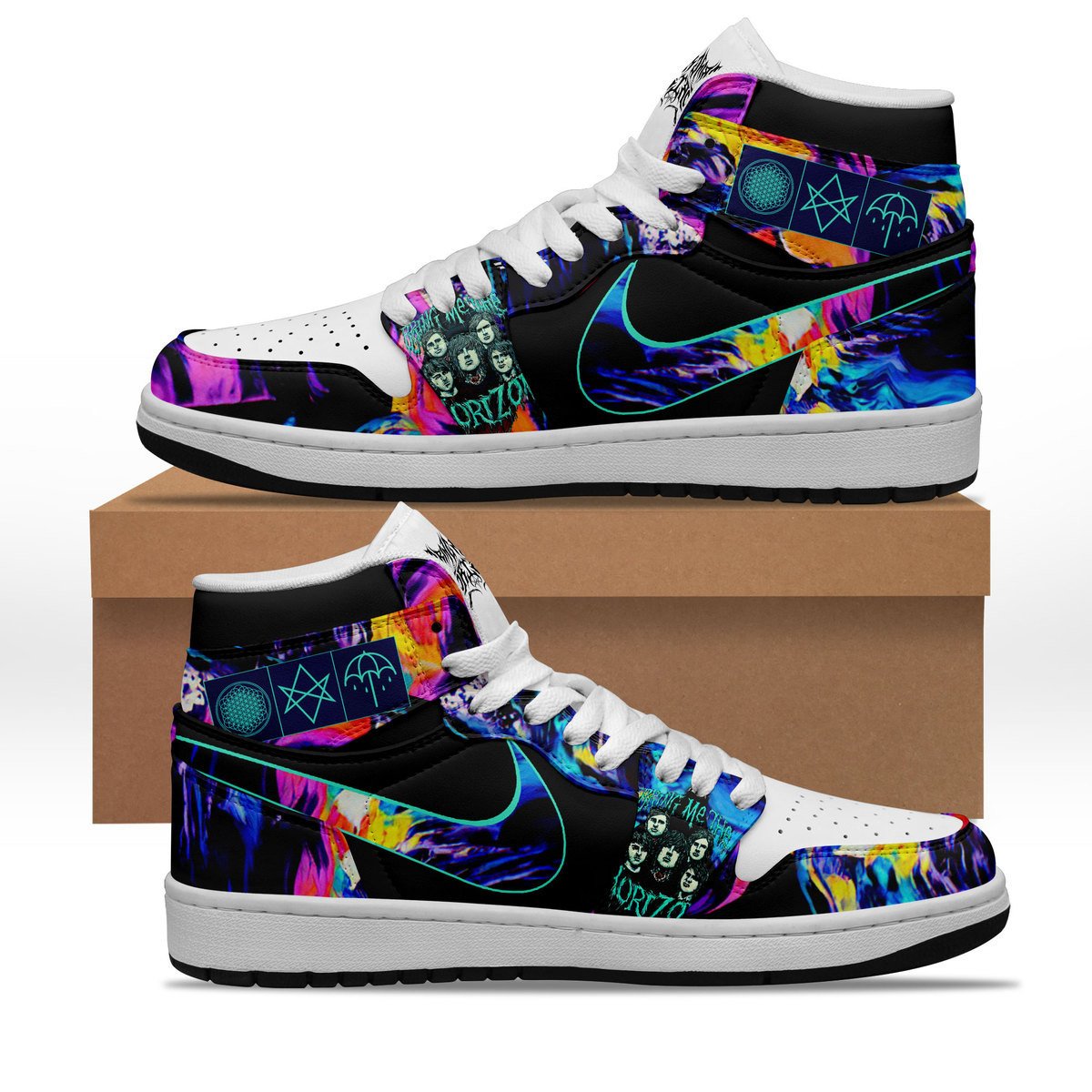Ideafootwear Bring Me the Horizon AJ1 High Sneakers Shoes For Men And Women 11