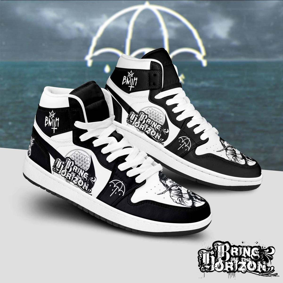 Ideafootwear Bring Me The Horizon AJ1 High Sneakers Shoes For Men And Women 5