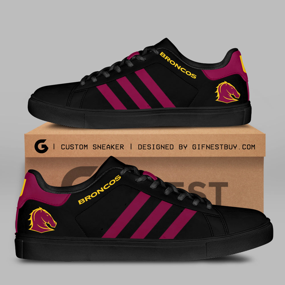 Ideafootwear Brisbane Broncos Skate Stan Shoes Sneakes For Men And Women 3