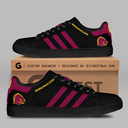 Ideafootwear Brisbane Broncos Skate Stan Shoes Sneakes For Men And Women 3