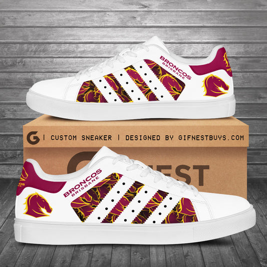 Ideafootwear Brisbane Broncos Skate Stan Shoes Sneakes For Men And Women 4