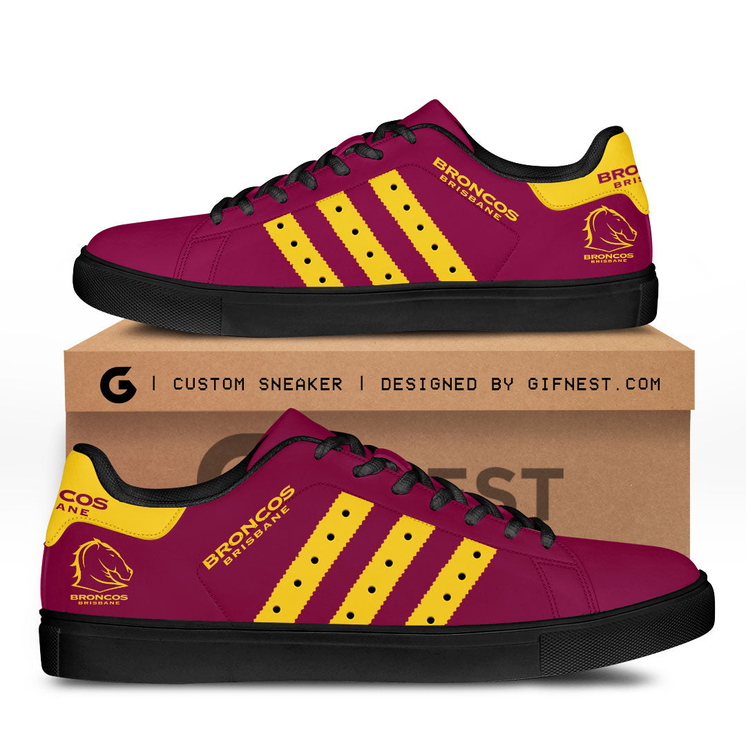 Ideafootwear Brisbane Broncos Skate Stan Shoes Sneakes For Men And Women 2