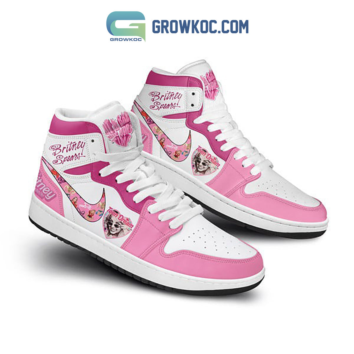 Ideafootwear Britney Spears AJ1 High Sneakers Shoes For Men And Women 2