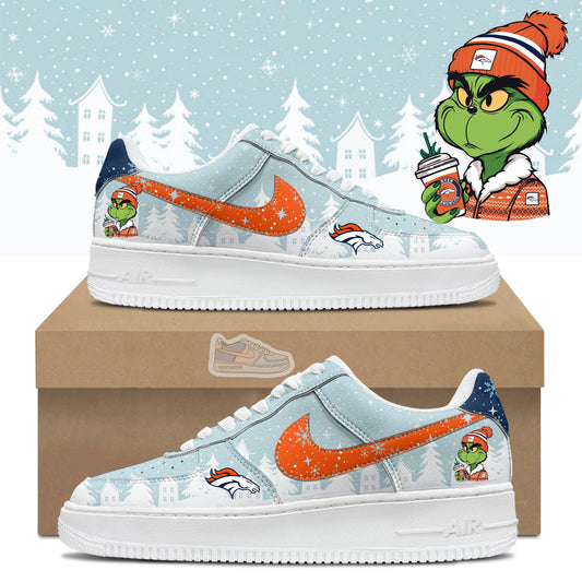Ideafootwear Broncos Football Grinchmas Air Low-Top Sneakers Shoes For Men And Women 1