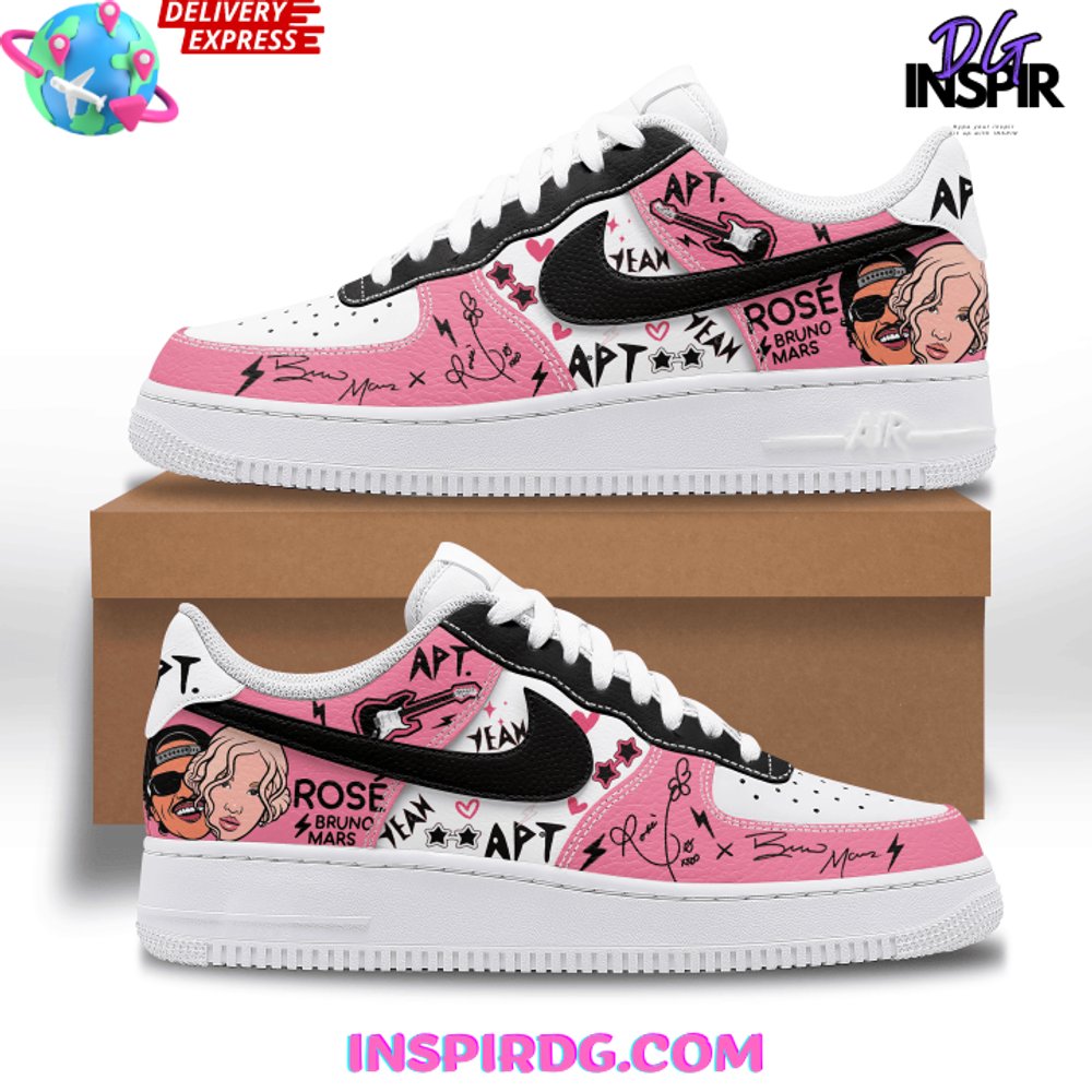 Ideafootwear Bruno Mars x Rosé Air Low-Top Sneakers Shoes For Men And Women 1